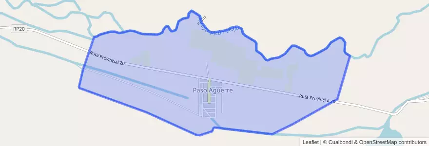 Mapa de ubicacion de Paso Aguerre.