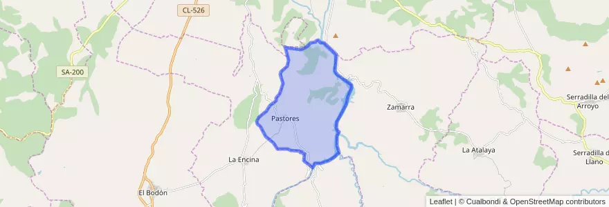 Mapa de ubicacion de Pastores.