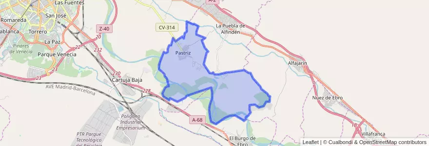 Mapa de ubicacion de Pastriz.