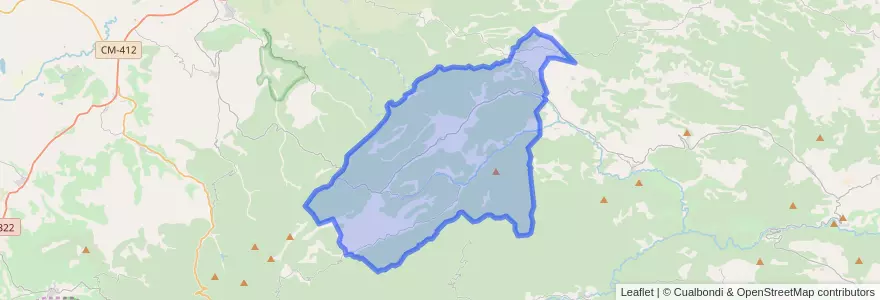 Mapa de ubicacion de Paterna del Madera.
