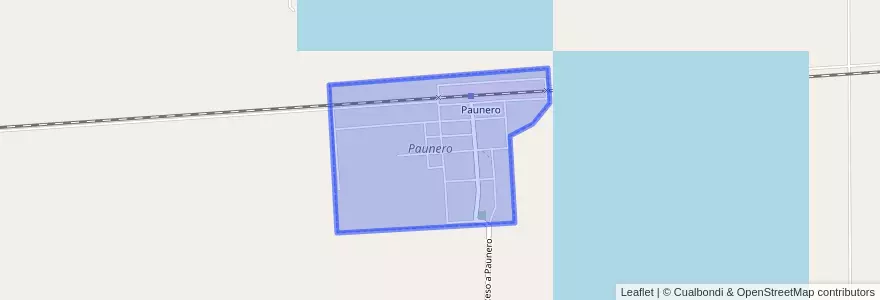 Mapa de ubicacion de Paunero.