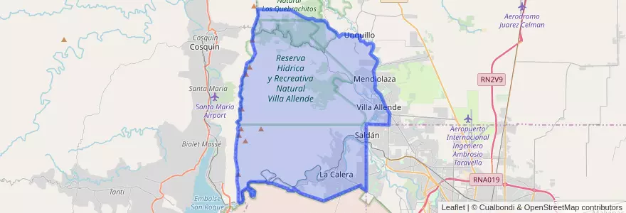 Mapa de ubicacion de Pedanía Calera Norte.