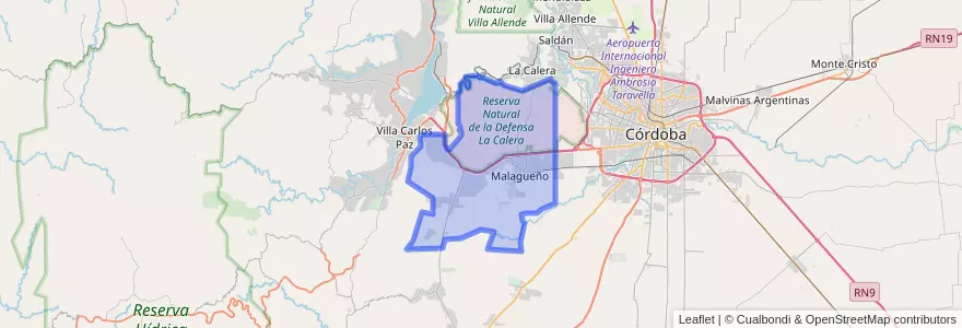 Mapa de ubicacion de Pedanía Calera.