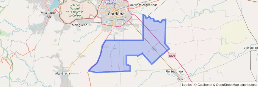 Mapa de ubicacion de Pedanía Caseros.