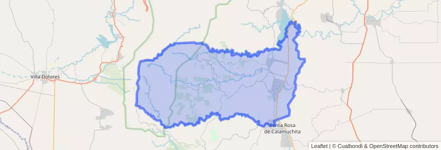 Mapa de ubicacion de Pedanía Los Reartes.