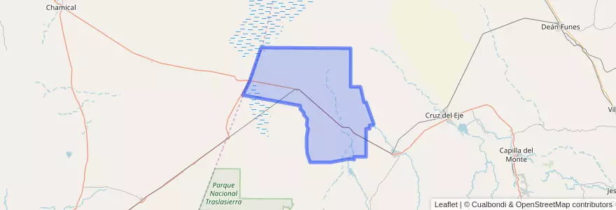 Mapa de ubicacion de Pedanía Pichanas.
