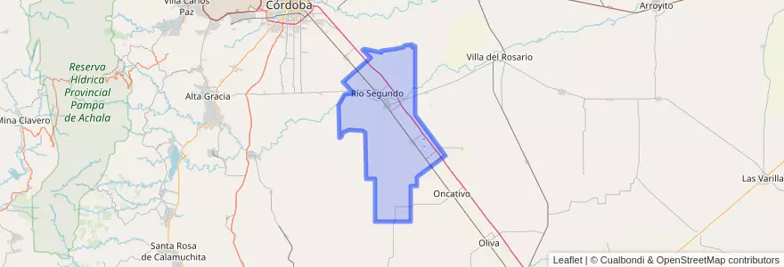 Mapa de ubicacion de Pedanía Pilar.
