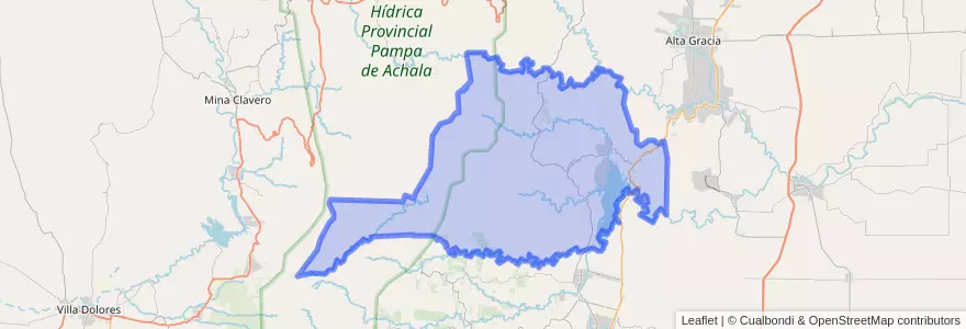 Mapa de ubicacion de Pedanía Potrero de Garay.