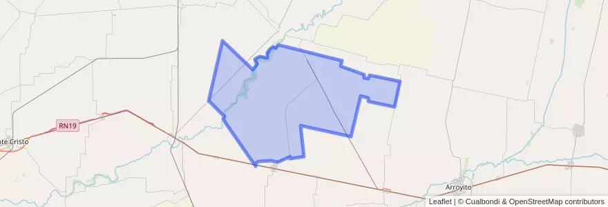 Mapa de ubicacion de Pedanía Quebracho.