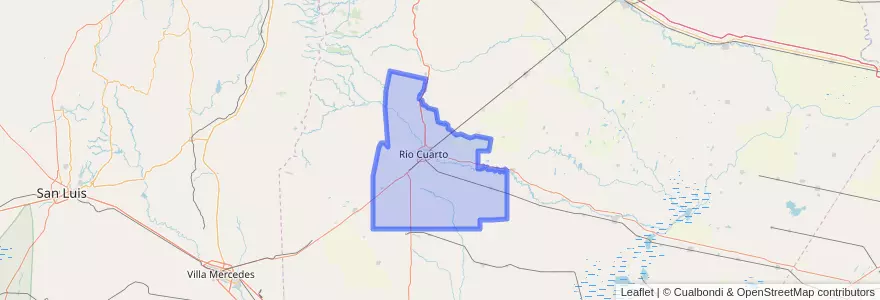 Mapa de ubicacion de Pedanía Río Cuarto.