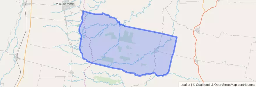 Mapa de ubicacion de Pedanía Río de los Sauces.