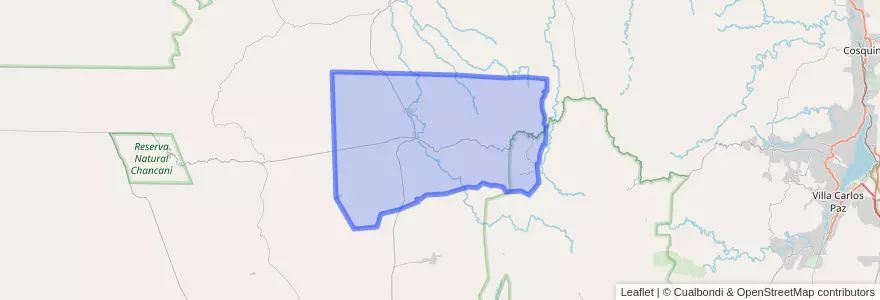 Mapa de ubicacion de Pedanía Salsacate.