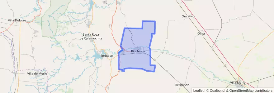 Mapa de ubicacion de Pedanía Salto.