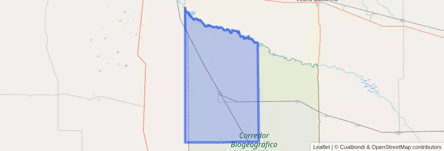 Mapa de ubicacion de Pedanía Sarmiento.