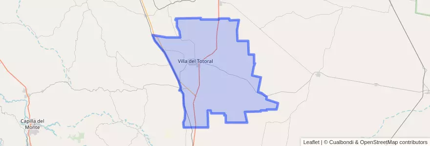 Mapa de ubicacion de Pedanía Totoral.