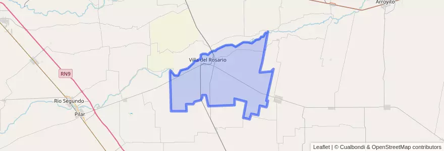 Mapa de ubicacion de Pedanía Villa del Rosario.