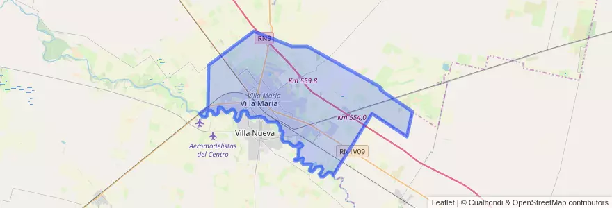Mapa de ubicacion de Pedanía Villa María.