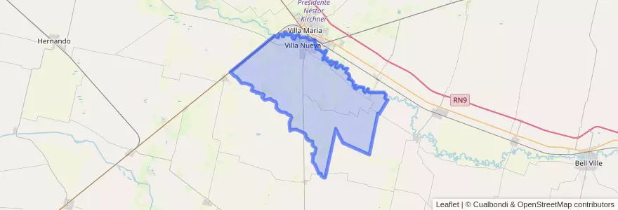 Mapa de ubicacion de Pedanía Villa Nueva.