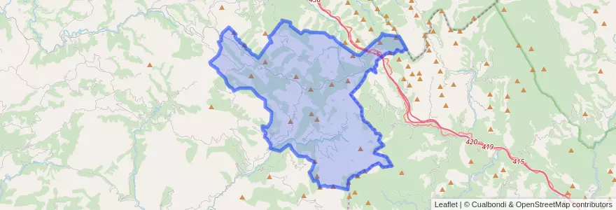 Mapa de ubicacion de Pedrafita do Cebreiro.