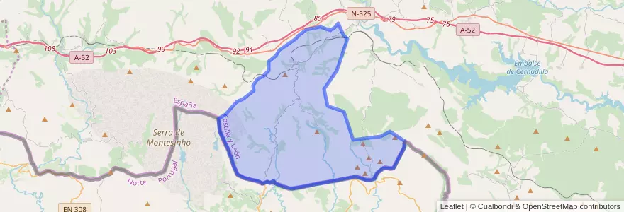Mapa de ubicacion de Pedralba de la Pradería.