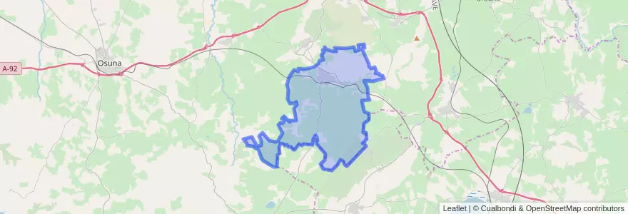 Mapa de ubicacion de Pedrera.