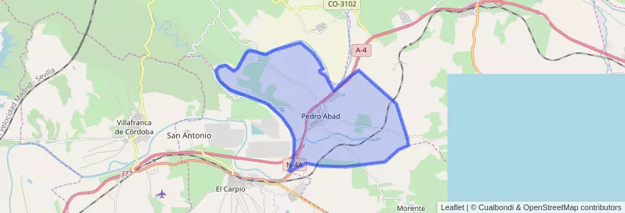 Mapa de ubicacion de Pedro Abad.