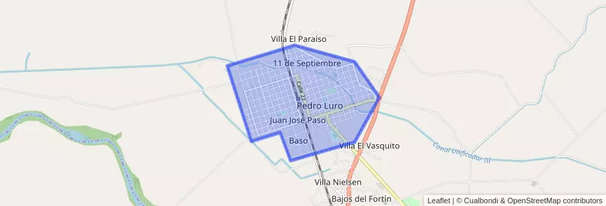 Mapa de ubicacion de Pedro Luro.