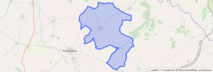 Mapa de ubicacion de Pedroche.