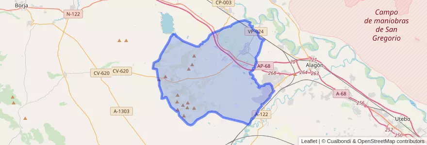 Mapa de ubicacion de Pedrola.