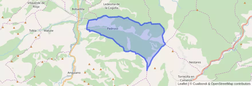 Mapa de ubicacion de Pedroso.