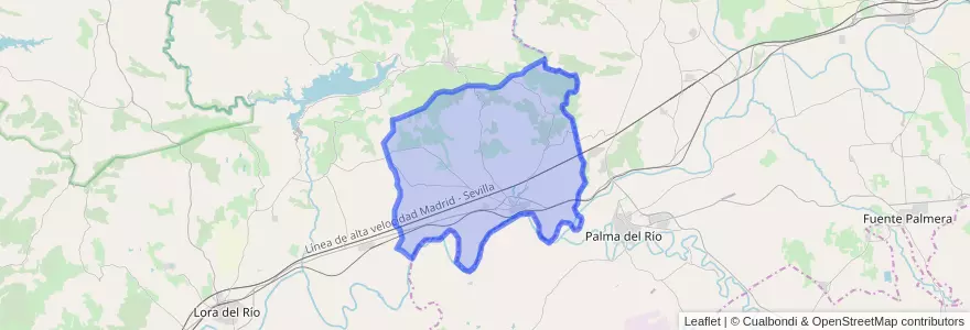 Mapa de ubicacion de Peñaflor.