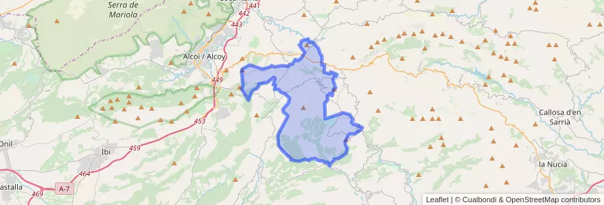 Mapa de ubicacion de Penàguila.