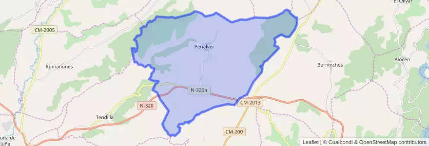 Mapa de ubicacion de Peñalver.
