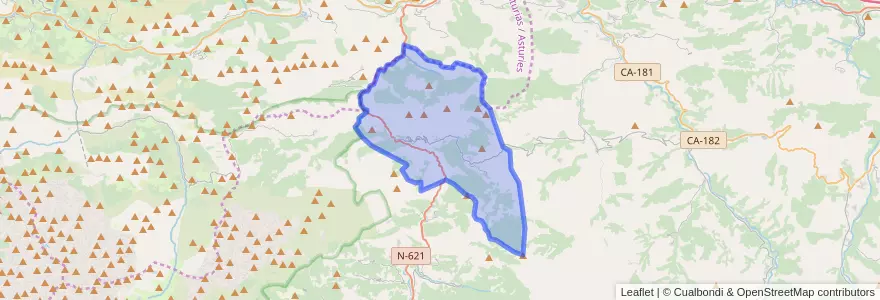 Mapa de ubicacion de Peñarrubia.