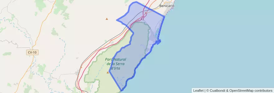 Mapa de ubicacion de Peníscola / Peñíscola.