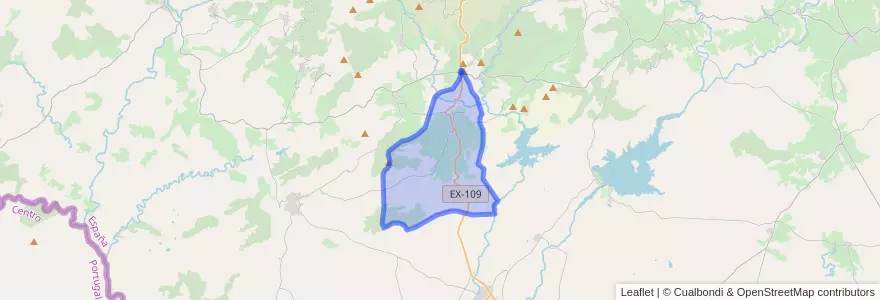 Mapa de ubicacion de Perales del Puerto.