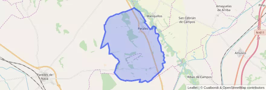 Mapa de ubicacion de Perales.
