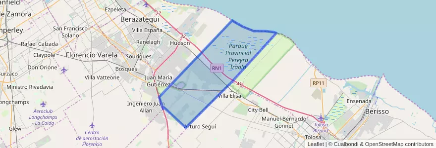 Mapa de ubicacion de Pereyra.