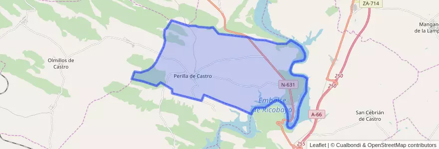 Mapa de ubicacion de Perilla de Castro.