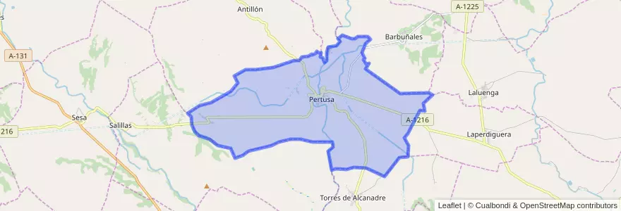Mapa de ubicacion de Pertusa.