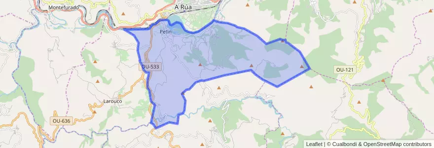 Mapa de ubicacion de Petín.