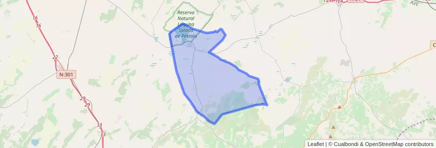 Mapa de ubicacion de Pétrola.