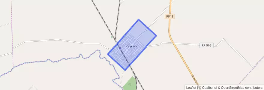 Mapa de ubicacion de Peyrano.