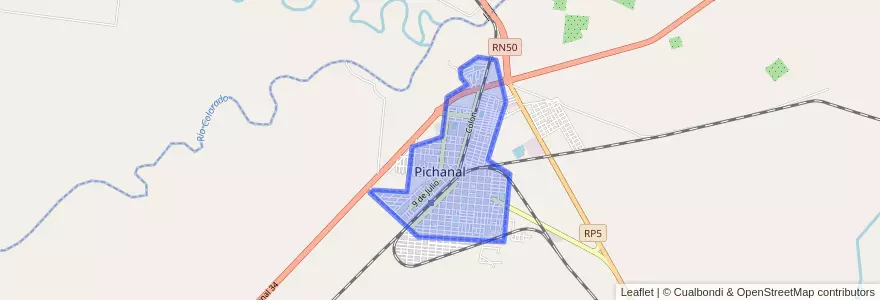 Mapa de ubicacion de Pichanal.