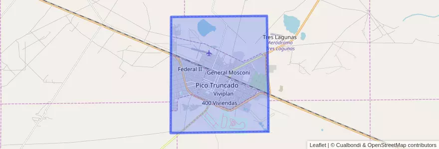 Mapa de ubicacion de Pico Truncado.