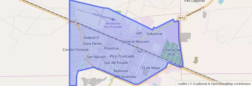 Mapa de ubicacion de Pico Truncado.