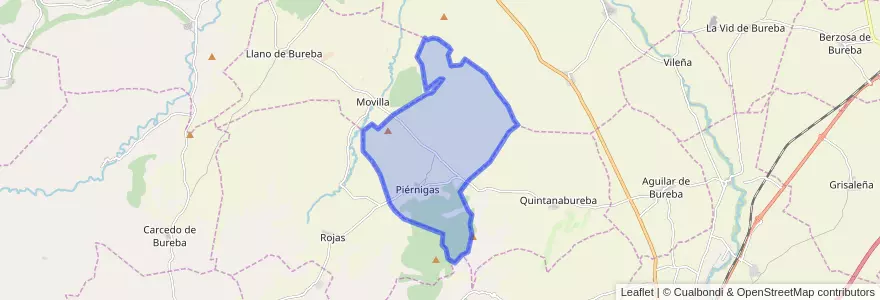 Mapa de ubicacion de Piérnigas.