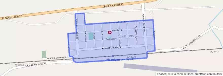 Mapa de ubicacion de Pilcaniyeu.