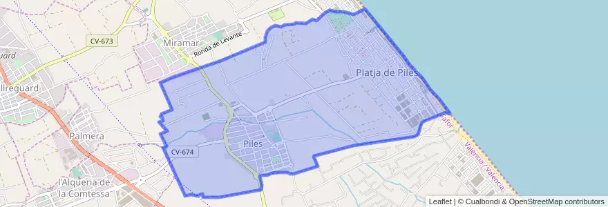 Mapa de ubicacion de Piles.