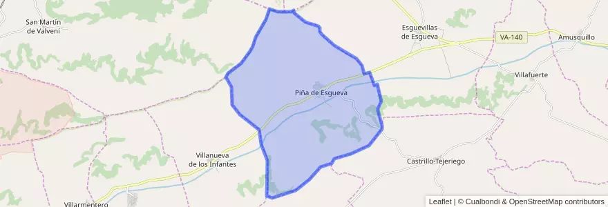 Mapa de ubicacion de Piña de Esgueva.